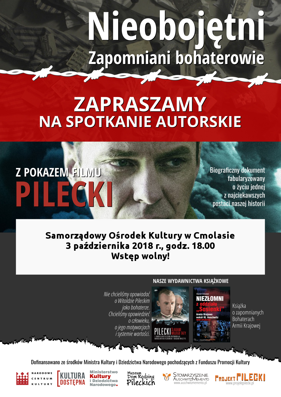 Nieobojętni, zapomniani bohaterowie. Organizatorzy zapraszają w środę, 3 października do Cmolasu, na spotkanie autorskie - Zdjęcie główne