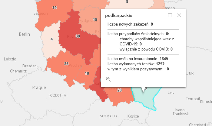 Zakażenia Covid-19. 