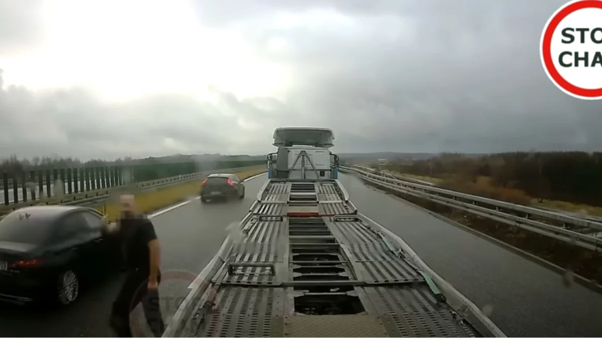 Prawdziwy pirat drogowy na autostradzie A4 nieopodal Rzeszowa! Groził metalowym kluczem! [WIDEO] - Zdjęcie główne