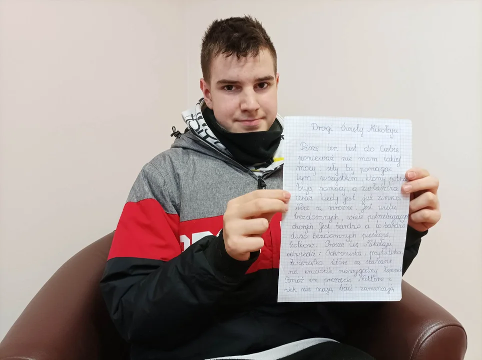 Szymon Marut z Kolbuszowej napisał wzruszający list do Św. Mikołaja. Chce nas wszystkich zachęcić do pomocy - Zdjęcie główne