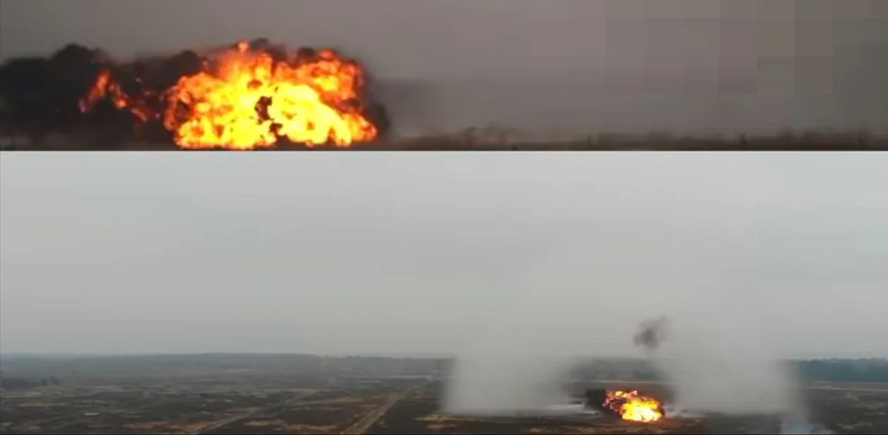 Ogromny wybuch na poligonie w Nowej Dębie. Zobacz nagranie [WIDEO] - Zdjęcie główne