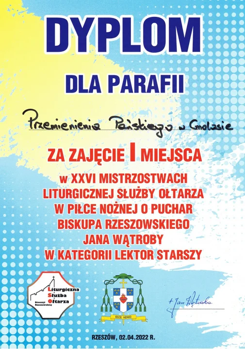 Liturgiczna Służba Ołtarza z Cmolasu - drużyna jedzie na mistrzostwa do Kołobrzegu.