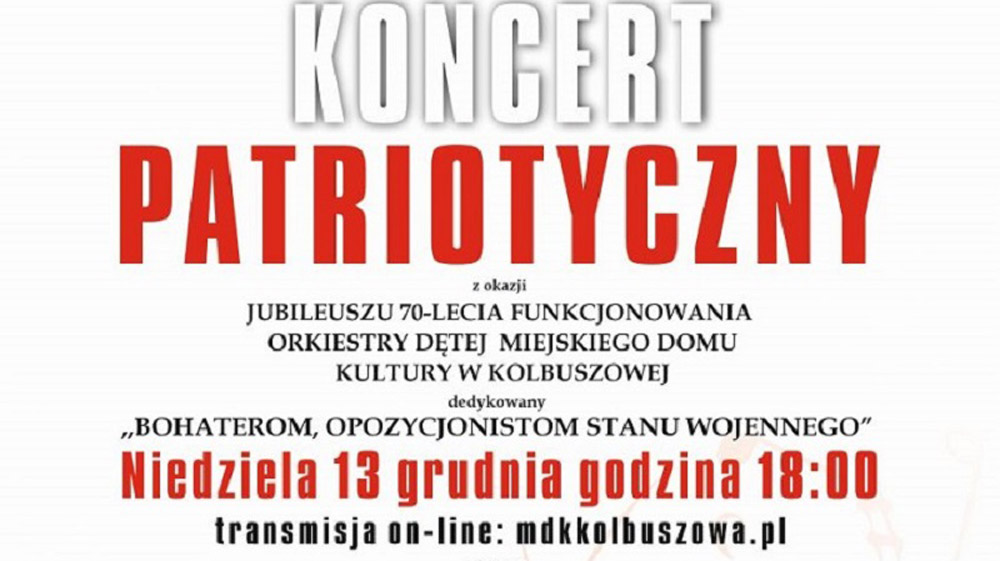 Koncert patriotyczny online w Kolbuszowej - Zdjęcie główne