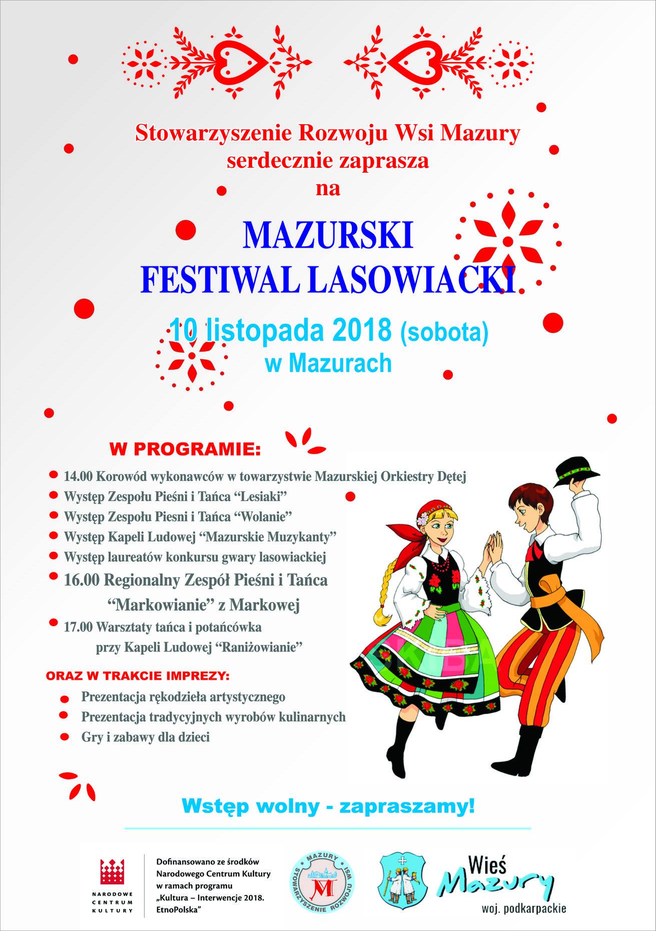 Gmina Raniżów. Już jutro odbędzie się Mazurski Festiwal Lasowiacki.  - Zdjęcie główne