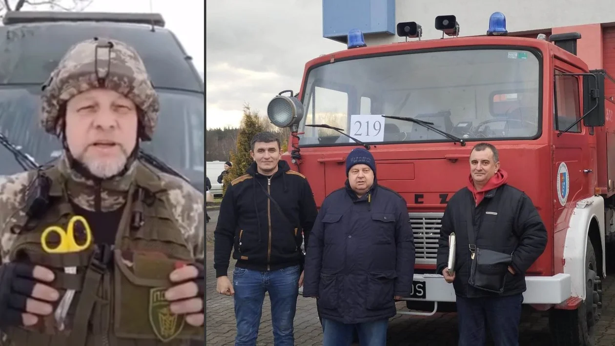Z Dzikowca do Donbasu. Ukraińcy podziękowali dzikowieckiej gminie za otrzymany wóz strażacki [WIDEO] - Zdjęcie główne