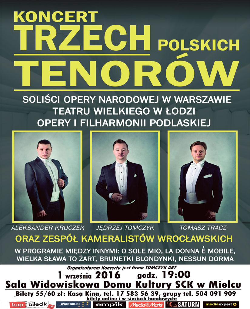 Trzej tenorzy na scenie - Zdjęcie główne