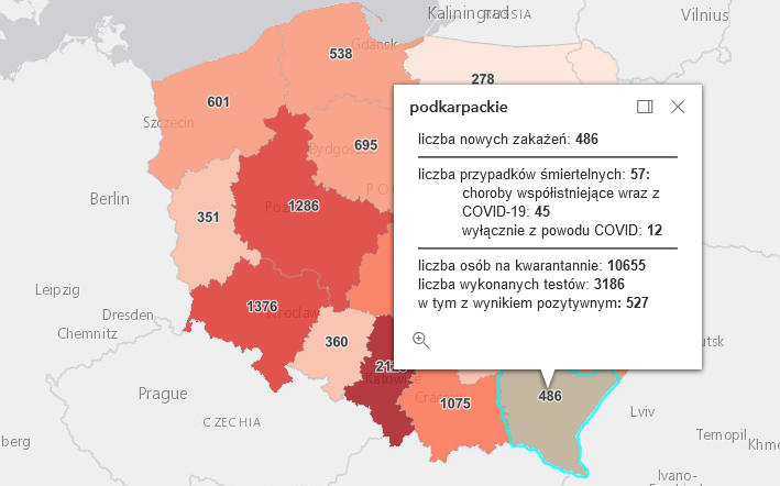 Dane z Podkarpacia 