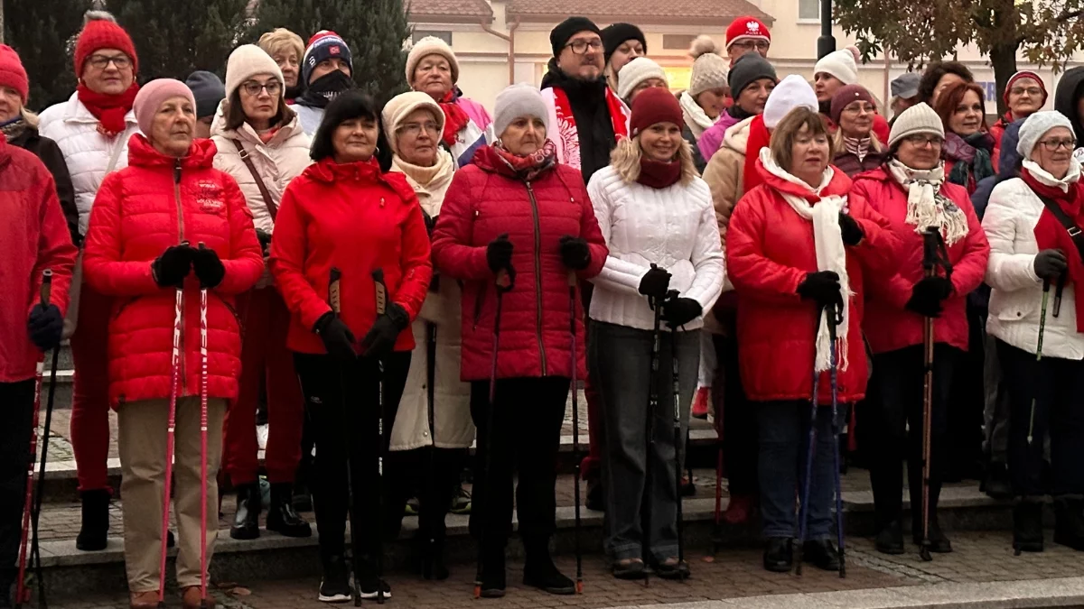 Marsz patriotyczny nordic walking w Kolbuszowej. Sportowe świętowanie Dnia Niepodległości [WIDEO - ZDJĘCIA] - Zdjęcie główne