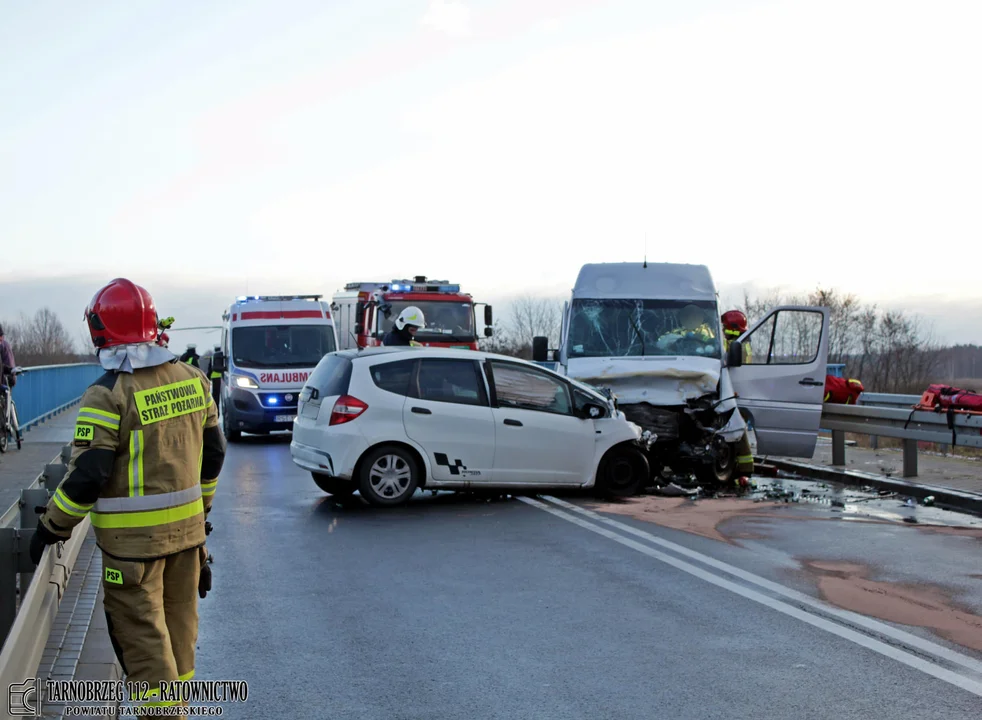 Wypadek w Jamnicy - droga relacji Stalowa Wola - Tarnobrzeg