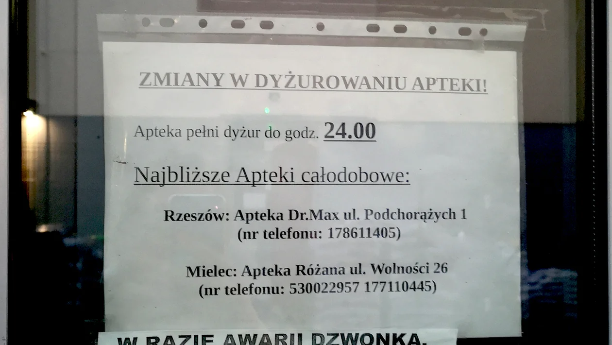 Po leki dla dziecka z Kolbuszowej do Mielca. - Całodobowy dyżur aptek to fikcja - stwierdza Czytelnik - Zdjęcie główne