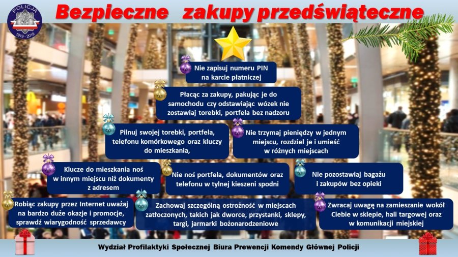 Nie daj się okraść. Policja apeluje o ostrożność podczas świątecznych zakupów - Zdjęcie główne