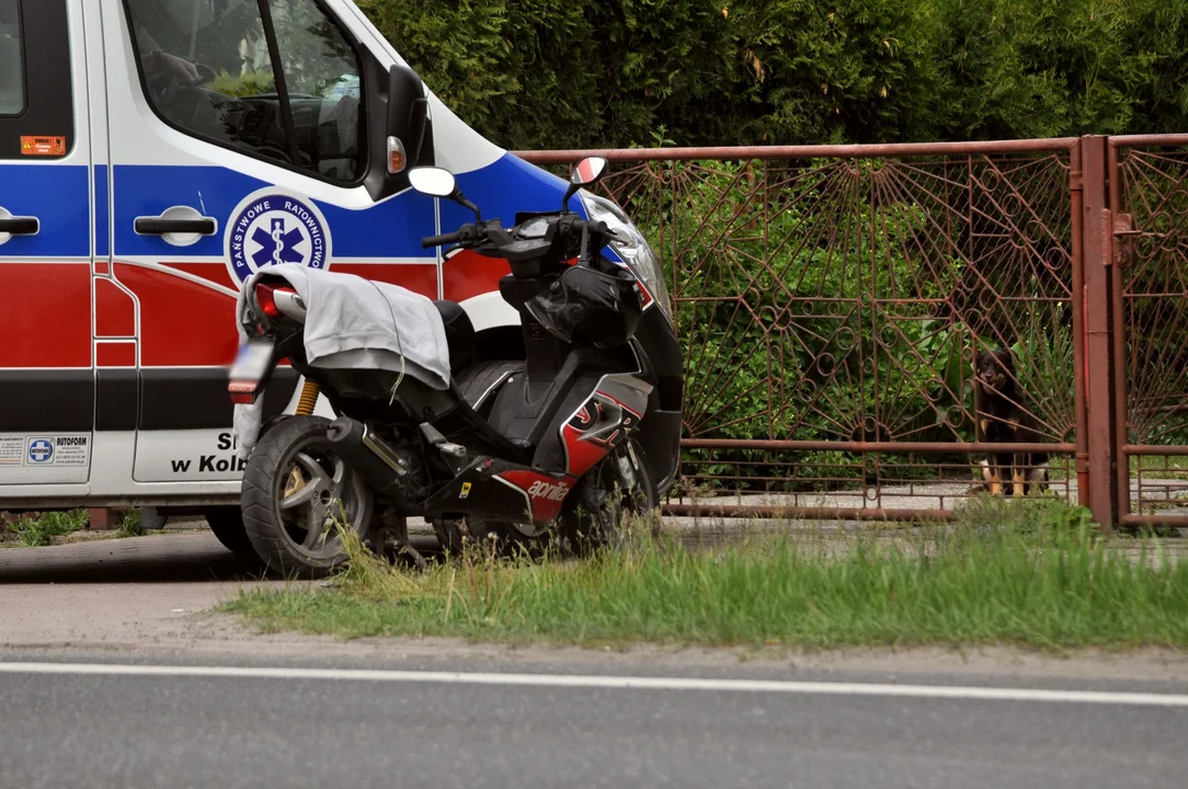 Wypadek na DK9 w Kolbuszowej Górnej. Ranny kierowca skutera [ZDJĘCIA] - Zdjęcie główne