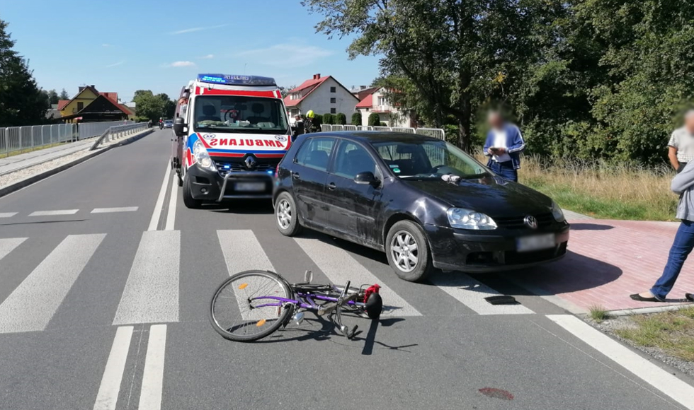 Potrącenie rowerzysty w Raniżowie [FOTO]  - Zdjęcie główne