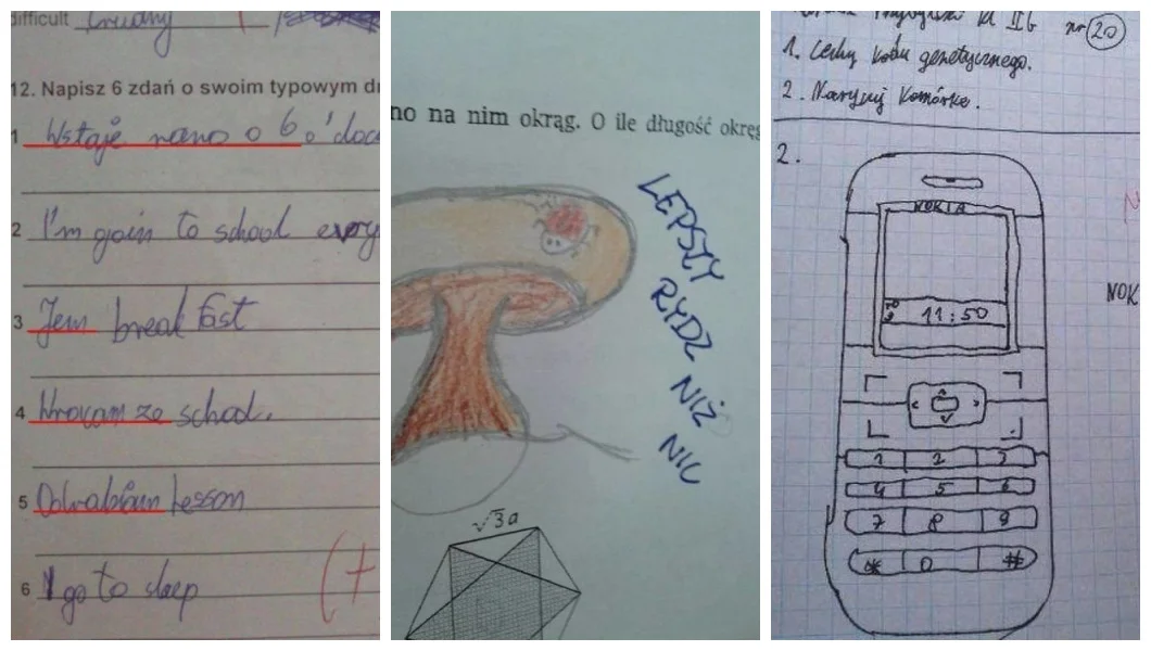 Hity ze szkolnych sprawdzianów, kartkówek i zadań domowych. Nauczyciel płakał, jak poprawiał [ZDJĘCIA] - Zdjęcie główne