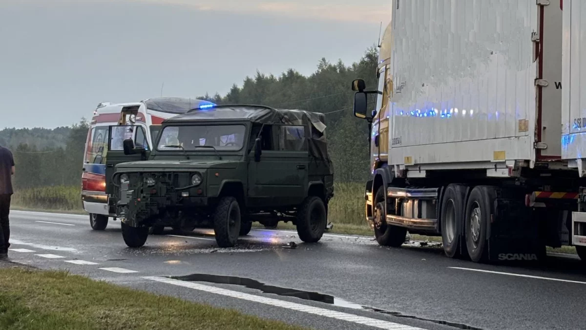 Wypadek na drodze krajowej nr 9 między Cmolasem a Hadykówką [ZDJĘCIA] - Zdjęcie główne