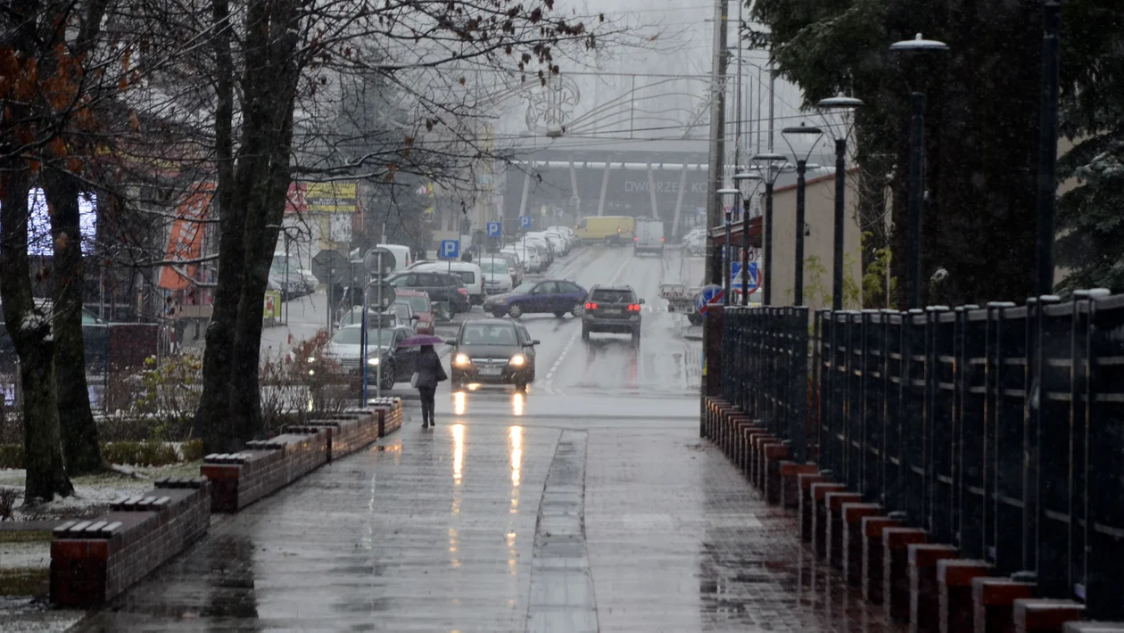 Pierwszy śnieg w Kolbuszowej