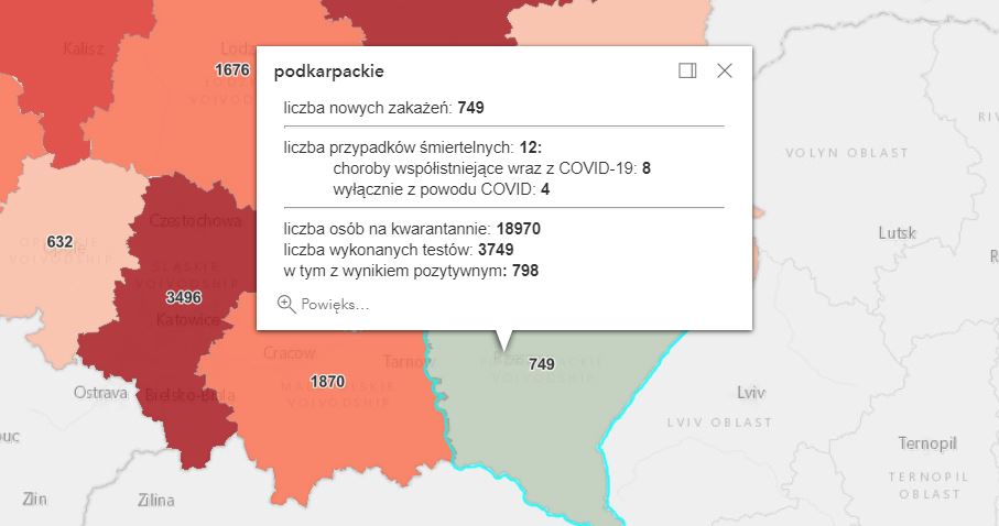 Dane na 11 kwietnia 2021 rok.