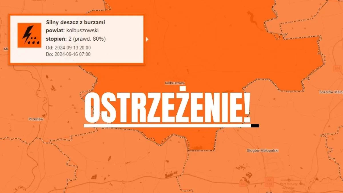 Ma się zacząć wieczorem. Alert pogodowy dla całego Podkarpacia - Zdjęcie główne