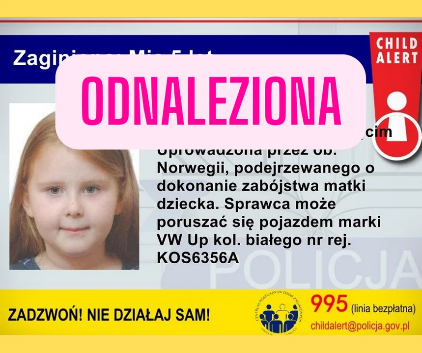 5-letnia Mia była w ogromnym niebezpieczeństwie, policja uruchomiła Child Alert - Zdjęcie główne