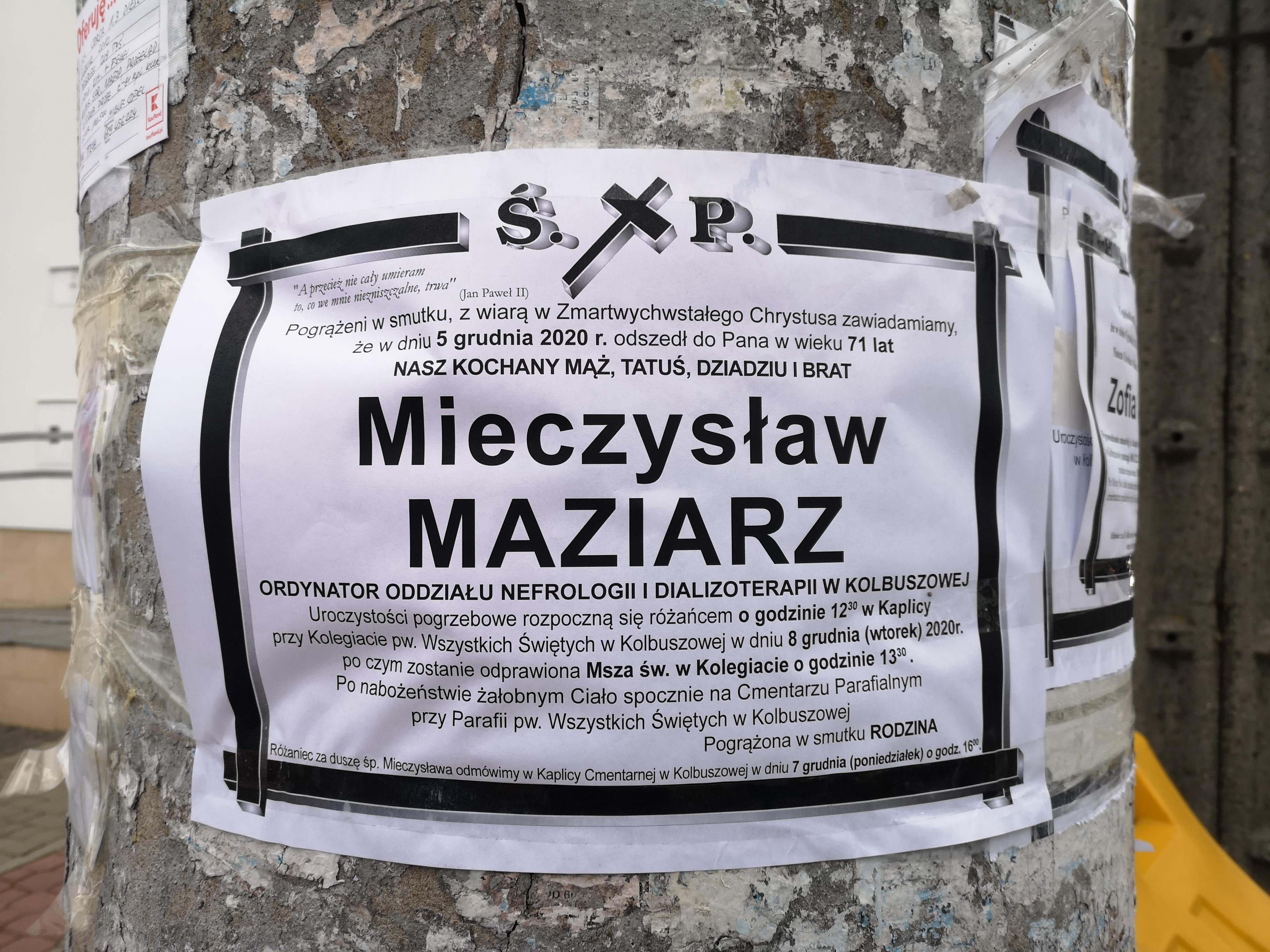 Dzisiaj pogrzeb doktora Maziarza. Proboszcz apeluje - Zdjęcie główne