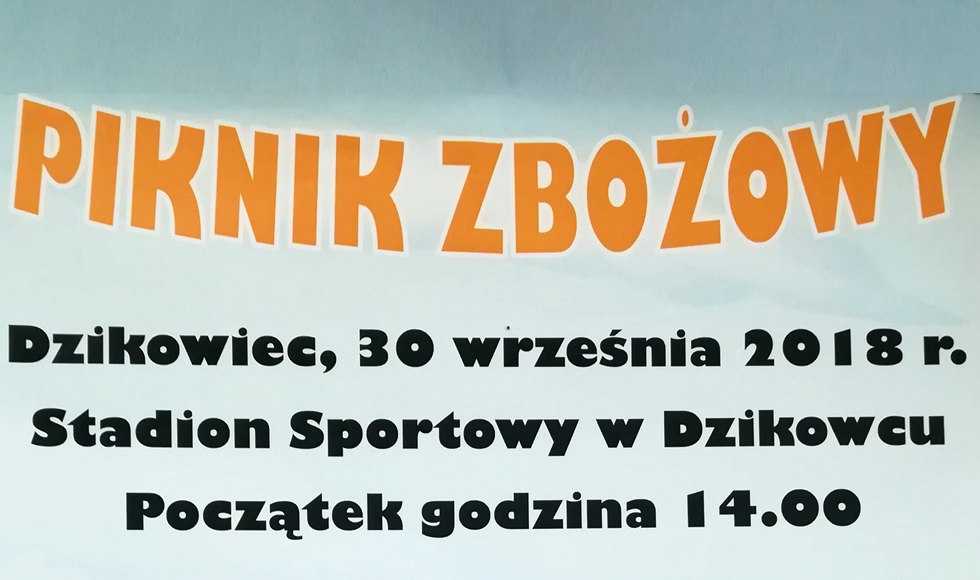 Piknik Zbożowy w Dzikowcu. Organizatorzy zapraszają w niedzielę, 30 września na zabawę - Zdjęcie główne