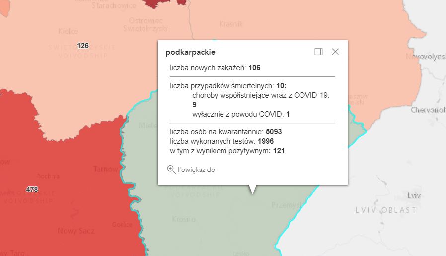 Zakażenia na Podkarpaciu [niedziela - 2 maja] - Zdjęcie główne