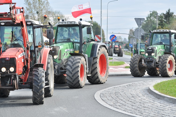 Protest rolników. Przejechali ulicami Kolbuszowej tamując ruch [FOTO, VODEO] - Zdjęcie główne