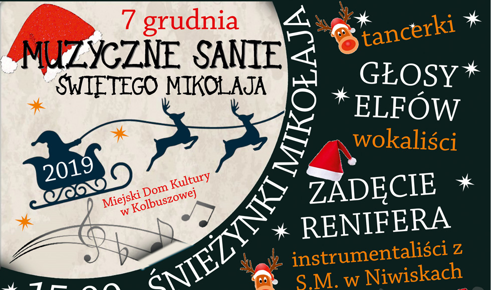 "Muzyczne sanie św. Mikołaja". To już jutro w MDK |PROGRAM IMPREZY| - Zdjęcie główne