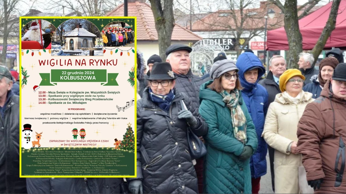 Wigilia miejska na rynku w Kolbuszowej 2024. Jak będzie wyglądała? [PLAKAT] - Zdjęcie główne