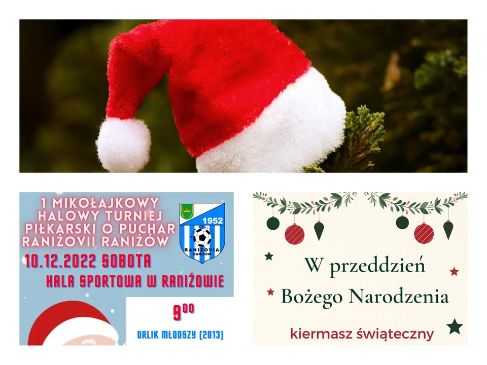 Świąteczny kiermasz w Cmolasie i Mikołajkowy Turniej w Raniżowie. To nas czeka w przyszły weekend [PLAKATY] - Zdjęcie główne