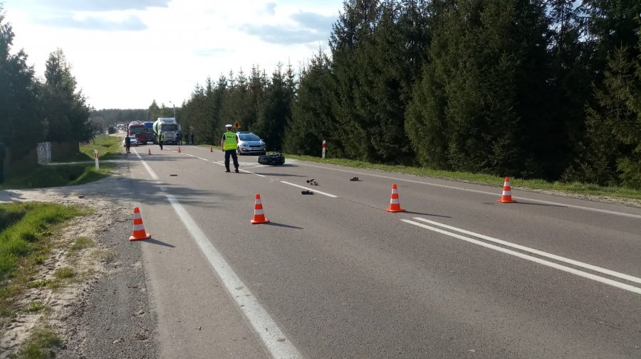 Ciężko ranny motocyklista - policja o wypadku w Przyłęku  - Zdjęcie główne