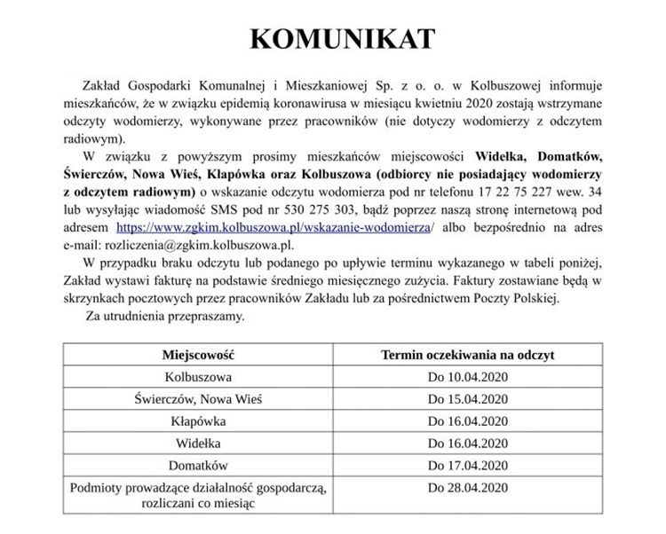 Wstrzymane odczyty wodomierzy z powodu epidemii koronawirusa. Prześlij je SMS-em  - Zdjęcie główne