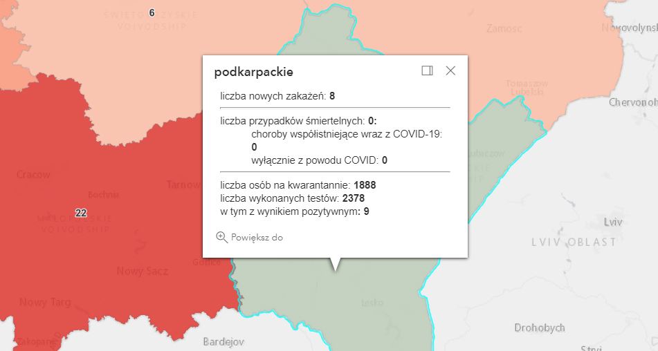 Zakażenia koronawirusem na Podkarpaciu [niedziela - 15 sierpnia] - Zdjęcie główne