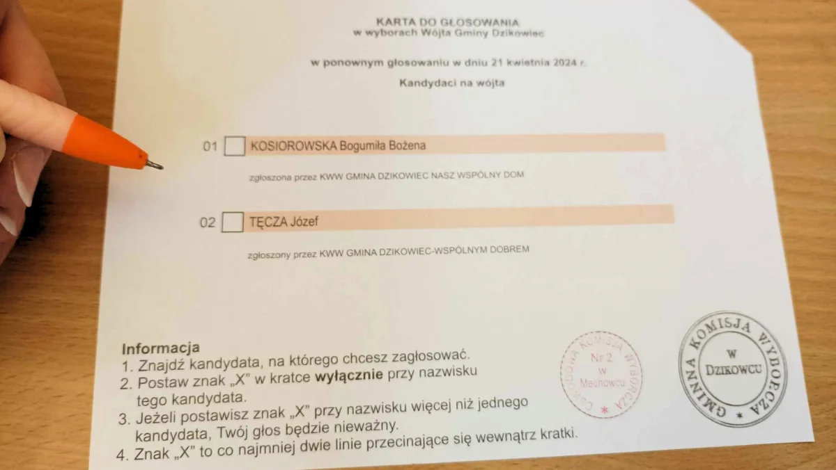 Druga tura wyborów na wójta gminy Dzikowiec. Tak głosowali mieszkańcy [WYNIKI] - Zdjęcie główne