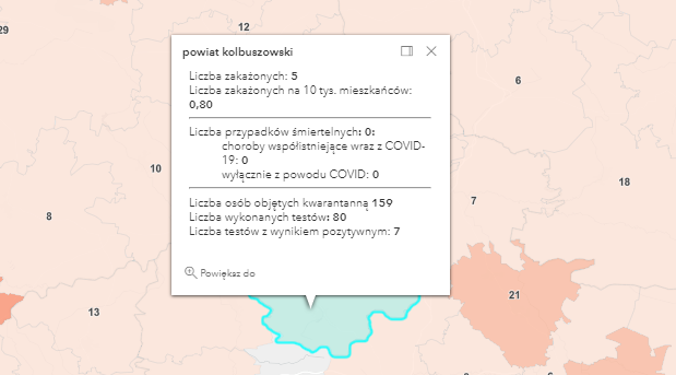 Dane dla powiatu kolbuszowskiego - 29 kwietnia