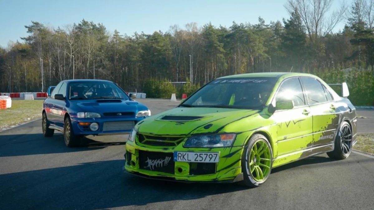 Grzegorz Duda z samochodem Mitsubishi Lancer EVO z Kolbuszowej wygrywa w projekcie "Duda kontra Szafrański" w TVN Turbo - Zdjęcie główne