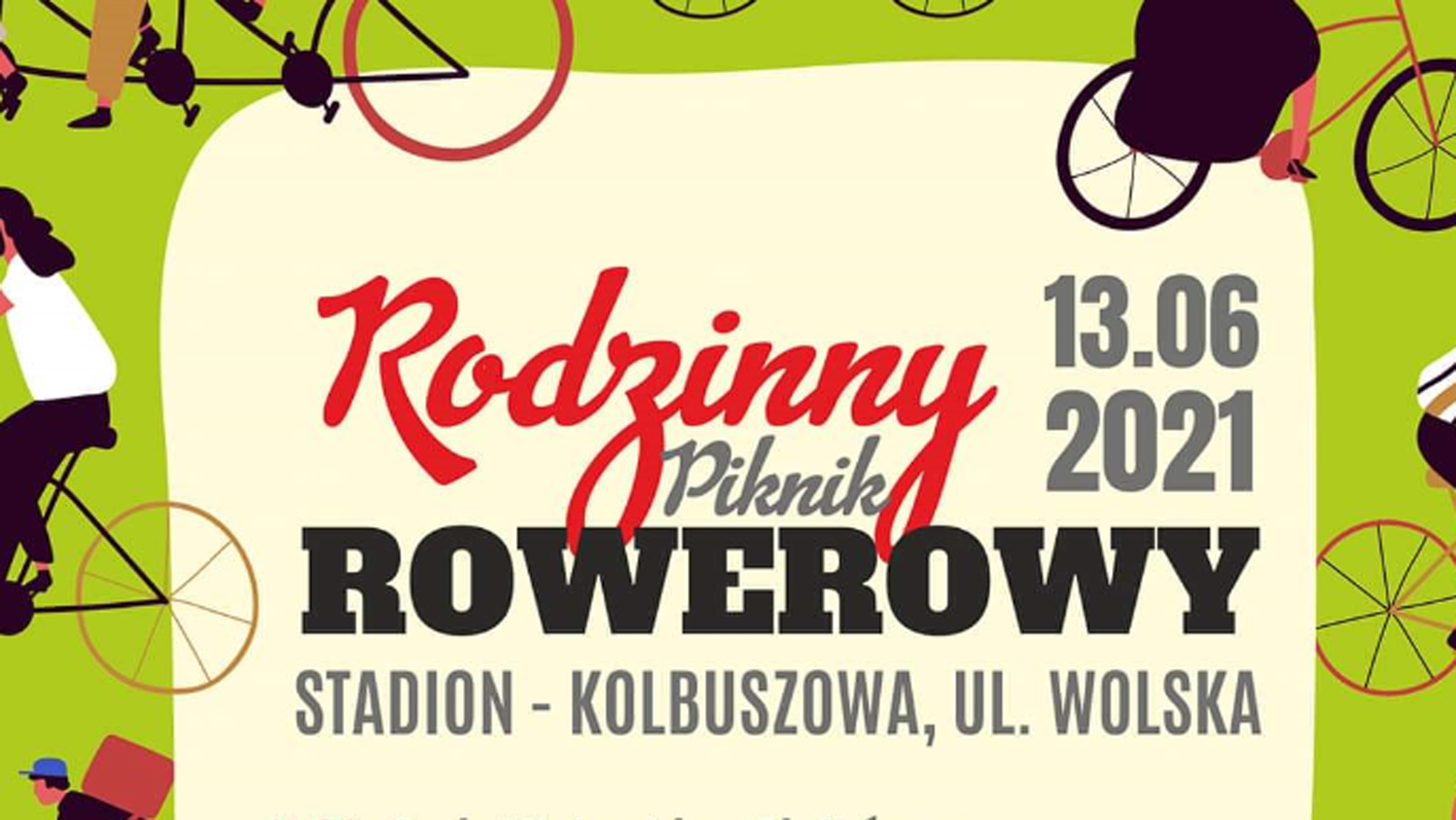 13 czerwca: Rodzinny piknik rowerowy - Kolbuszowa 2021 - Zdjęcie główne