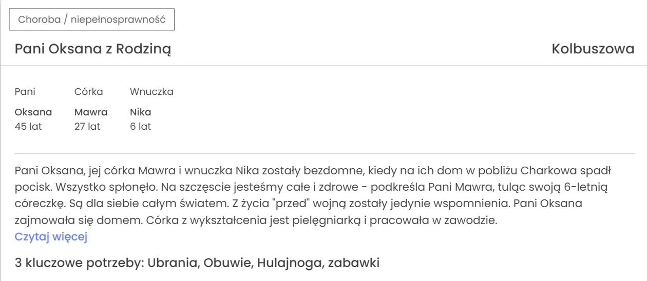 Pani Oksana z rodziną 