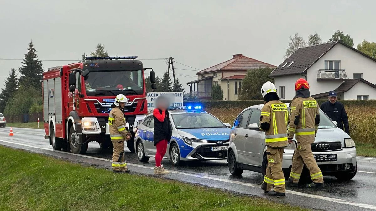 Wypadek na drodze krajowej nr 9 w Zarębkach - Zdjęcie główne