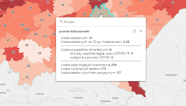 Dane z 13 kwietnia 2021.