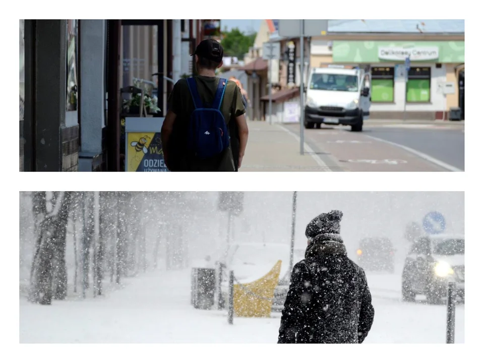 Zima vs Lato w Kolbuszowej. Śnieżyca nad Nilem i upalne miasto skąpane w słońcu [ZDJĘCIA]  - Zdjęcie główne