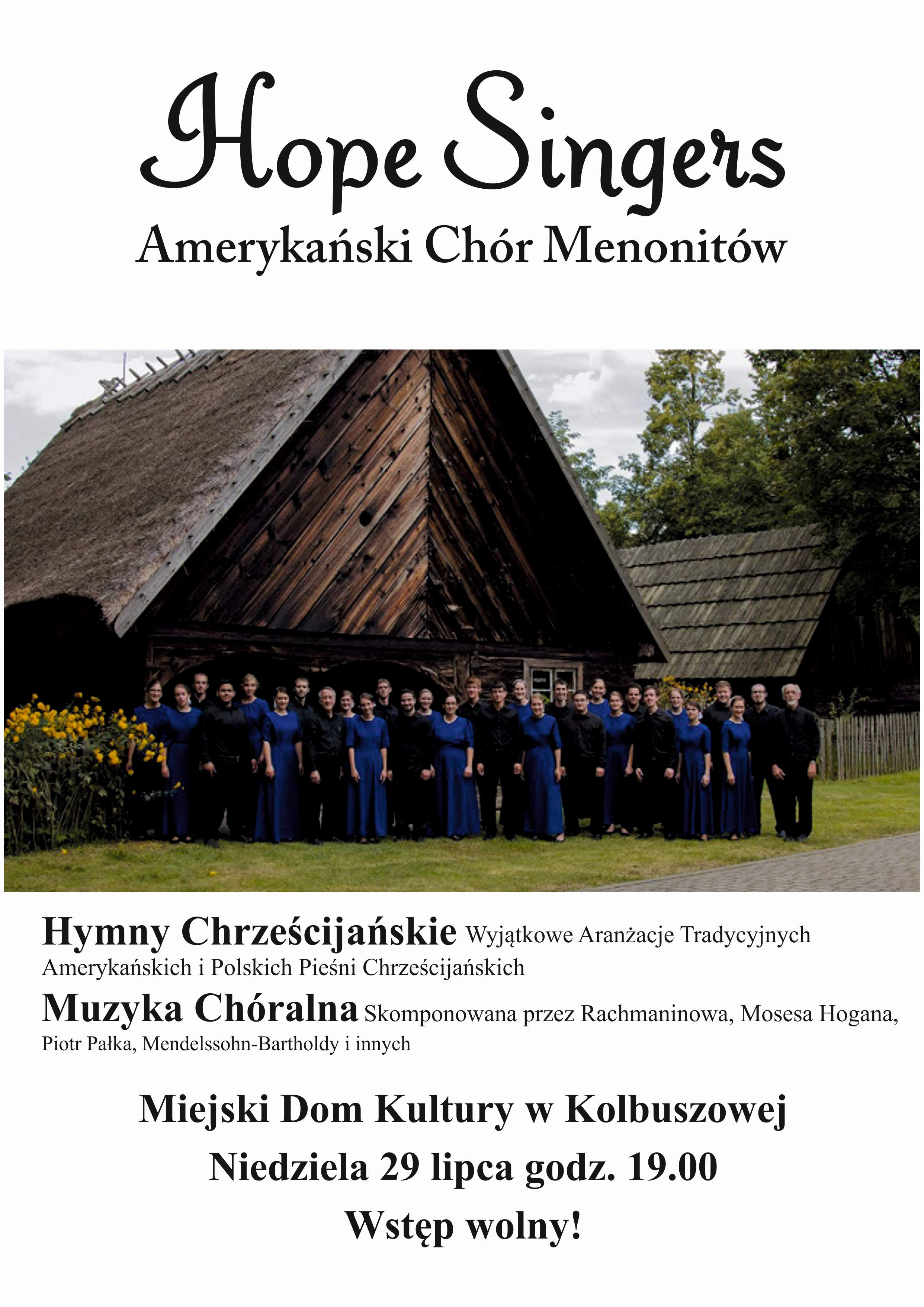 Amerykański chór The Hope Singers wystąpi w Kolbuszowej - Zdjęcie główne