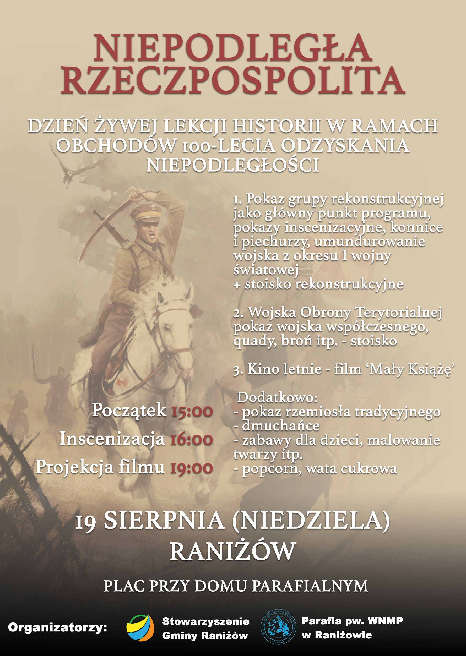 Konnice, piechurzy i Wojska Obrony Terytorialnej. W najbliższą niedzielę (19 sierpnia) odbędzie się w Raniżowie Dzień Żywej Lekcji Historii - Zdjęcie główne