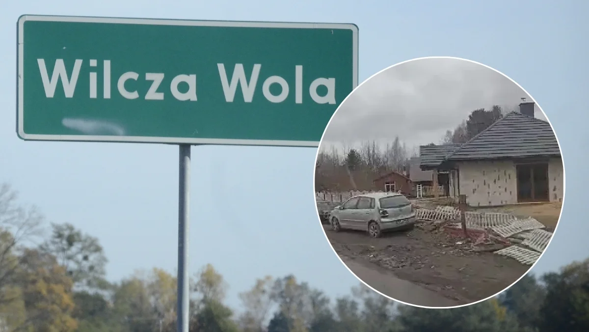 Wilcza Wola: Staranował płot i zaparkowany samochód z przyczepką. Duże straty [WIDEO] - Zdjęcie główne