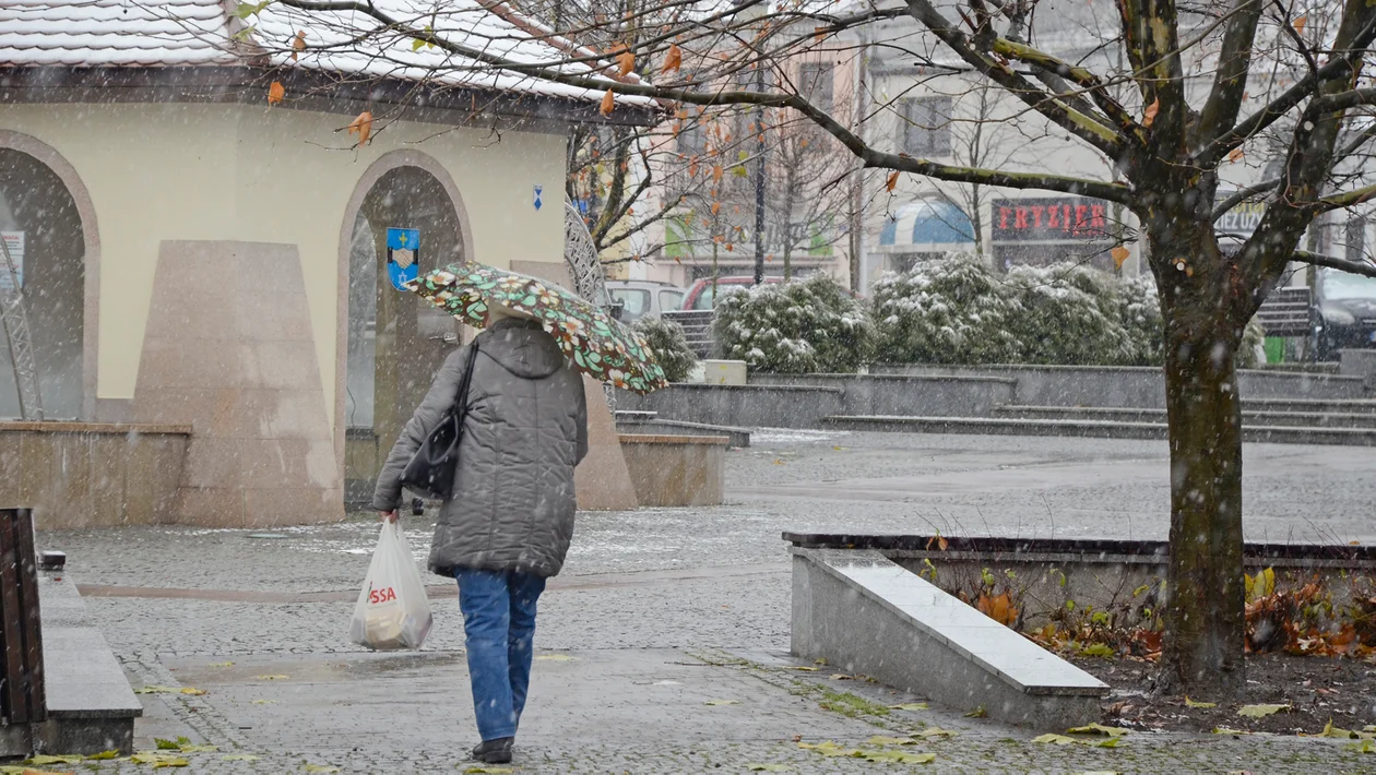Pierwszy śnieg w Kolbuszowej