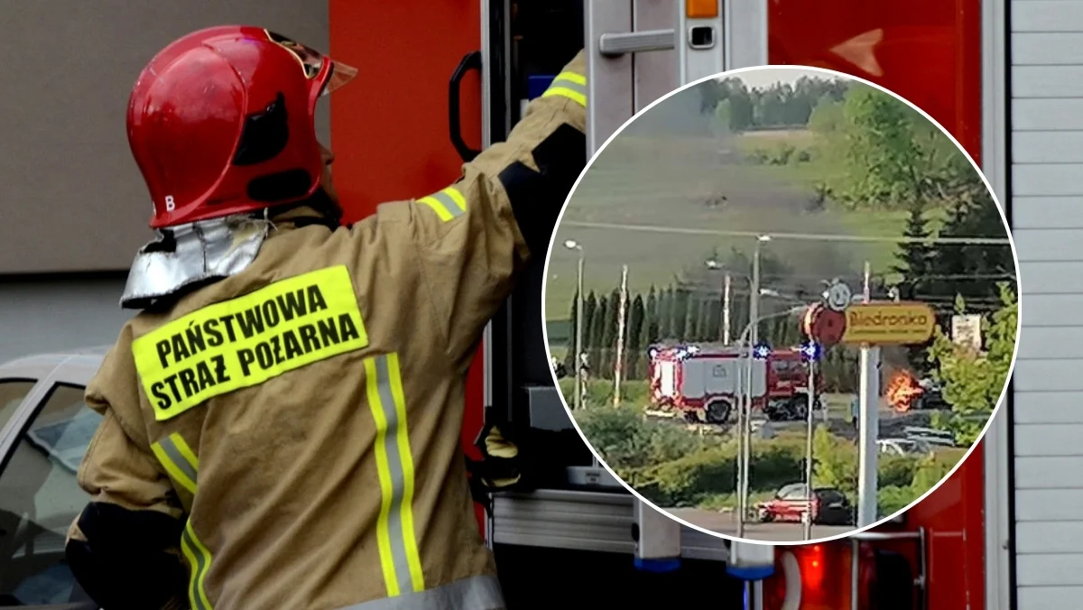 Pożar samochodu na ul. Sokołowskiej w Kolbuszowej. Strażacy w akcji [ZDJĘCIA] - Zdjęcie główne