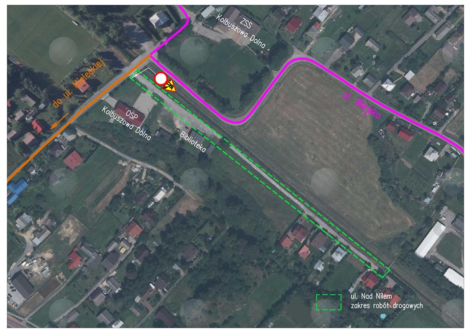 Rozpoczęły się roboty drogowe na ul. Nad Nilem w Kolbuszowej Dolnej |MAPA| - Zdjęcie główne