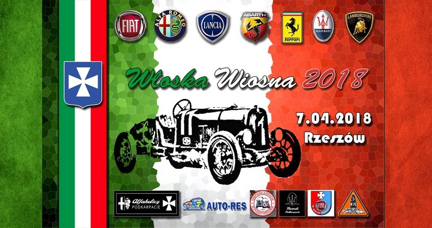 Włoska Wiosna 2018 - zlot włoskiej motoryzacji w Rzeszowie z kolbuszowskim akcentem  - Zdjęcie główne