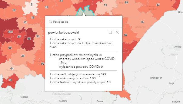 Dane z 14 kwietnia 2021.