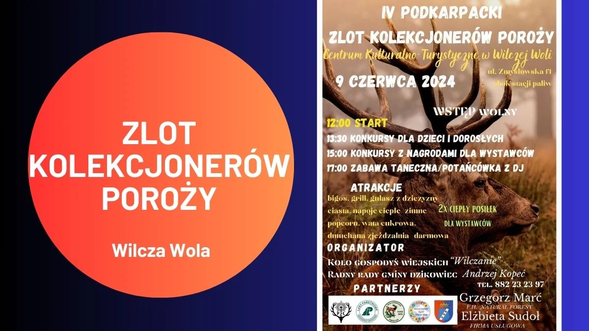 Przed nami 4. Podkarpacki Zlot Kolekcjonerów Poroży w Wilczej Woli. Co w programie? [PLAKAT] - Zdjęcie główne